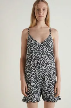 Tezenis Ruffled Cloth Short Romper