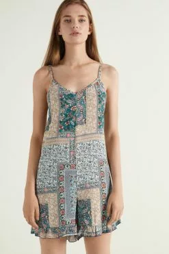 Tezenis Ruffled Cloth Short Romper