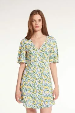 Tezenis Half-Sleeve Viscose Fabric Shirt Dress