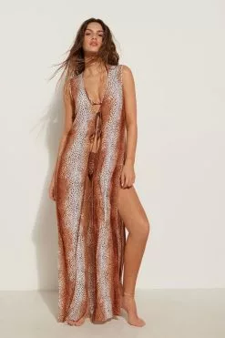 Tezenis Sleeveless Viscose Canvas Kaftan Dress -Outlet Tops Store 1WA1658614V M