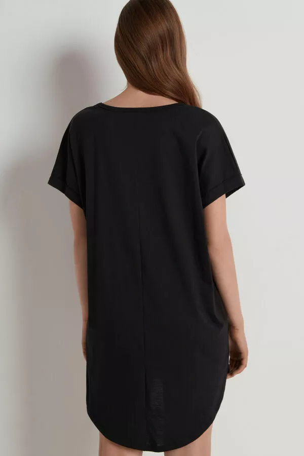 Tezenis Half-Sleeve Crew-Neck Short Cotton Dress 2 Tezenis Half-Sleeve Crew-Neck Short Cotton Dress - Image 2