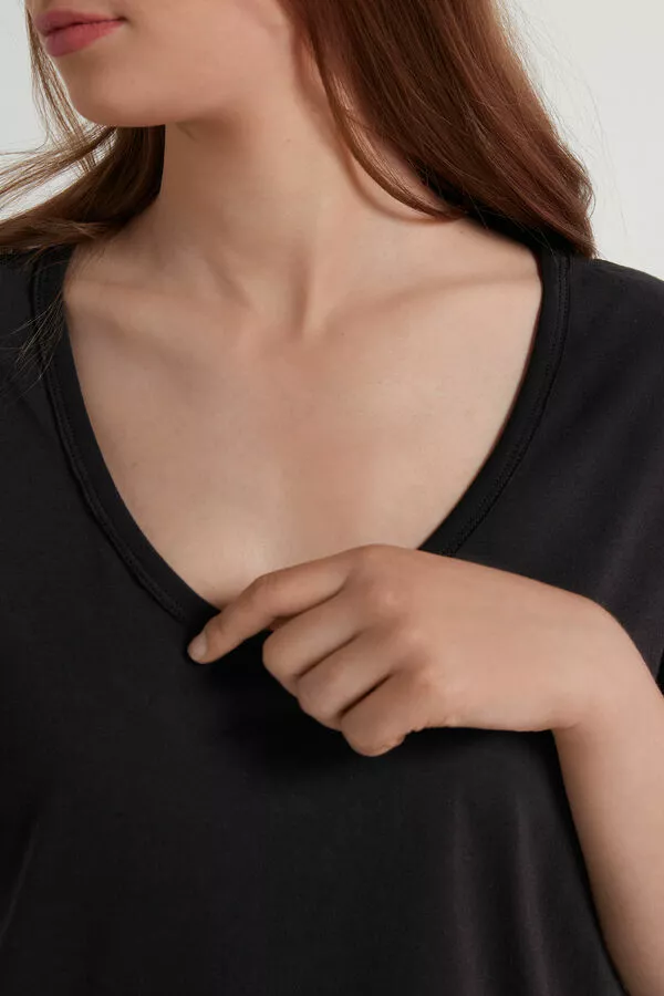 Tezenis Half-Sleeve Crew-Neck Short Cotton Dress 4 Tezenis Half-Sleeve Crew-Neck Short Cotton Dress - Image 4