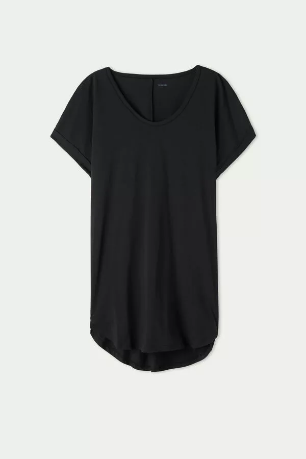 Tezenis Half-Sleeve Crew-Neck Short Cotton Dress 5 Tezenis Half-Sleeve Crew-Neck Short Cotton Dress - Image 5