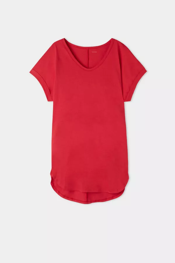 Tezenis Half-Sleeve Crew-Neck Short Cotton Dress 5 Tezenis Half-Sleeve Crew-Neck Short Cotton Dress - Image 5