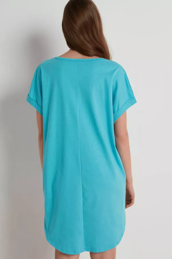 Tezenis Half-Sleeve Crew-Neck Short Cotton Dress 2 Tezenis Half-Sleeve Crew-Neck Short Cotton Dress - Image 2