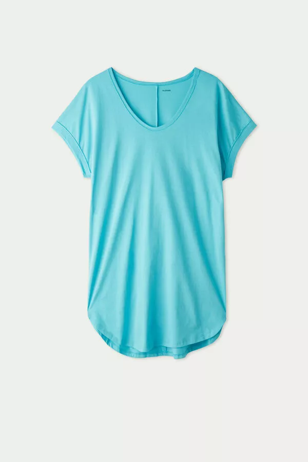 Tezenis Half-Sleeve Crew-Neck Short Cotton Dress 5 Tezenis Half-Sleeve Crew-Neck Short Cotton Dress - Image 5