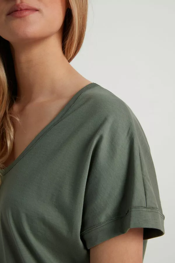 Tezenis Half-Sleeve Crew-Neck Short Cotton Dress 4 Tezenis Half-Sleeve Crew-Neck Short Cotton Dress - Image 4