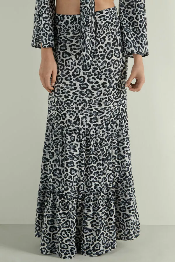 Tezenis Ruffled Cloth Maxi Skirt 1 Tezenis Ruffled Cloth Maxi Skirt