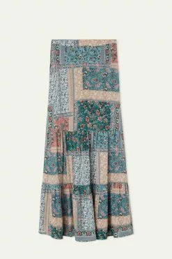 Tezenis Ruffled Cloth Maxi Skirt -Outlet Tops Store 1WG1456845U F