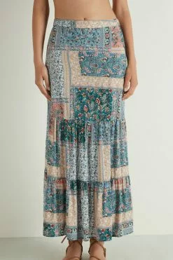 Tezenis Ruffled Cloth Maxi Skirt