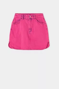 Tezenis Printed Denim Miniskirt With 4 Pockets -Outlet Tops Store 1WG1668533V F