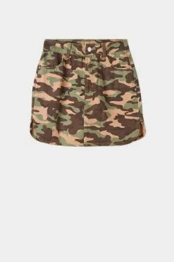 Tezenis Printed Denim Miniskirt With 4 Pockets -Outlet Tops Store 1WG1668588V F