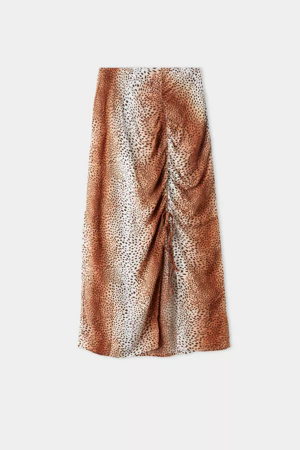 Tezenis Viscose Cloth Midi Skirt With Drawstring 5 Tezenis Viscose Cloth Midi Skirt With Drawstring - Image 5