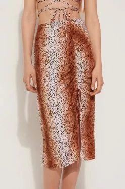 Tezenis Viscose Cloth Midi Skirt With Drawstring