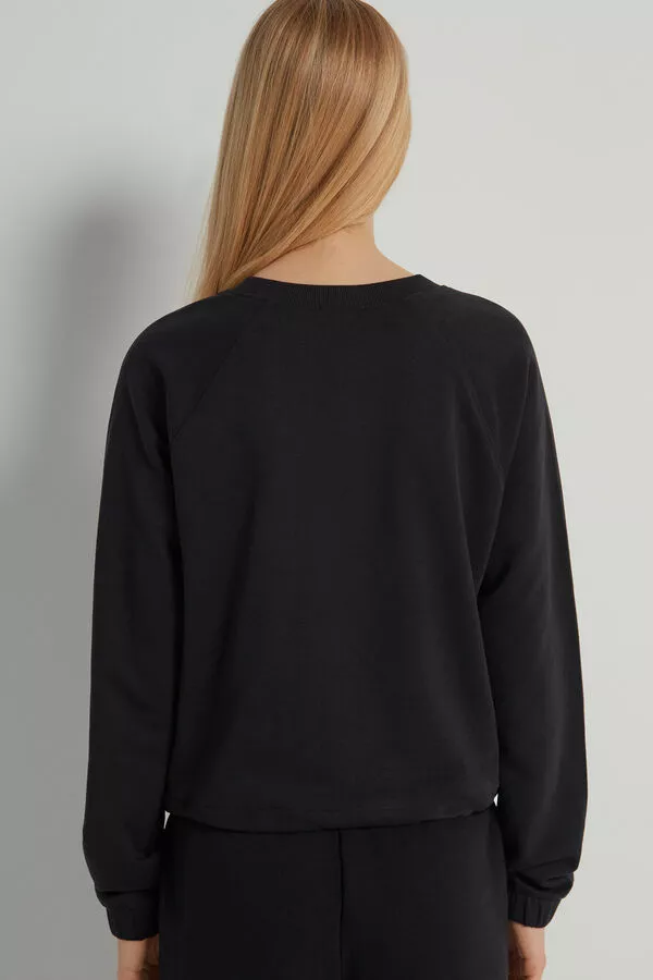 Tezenis Cropped Long-Sleeve Sweatshirt With Drawstring 2 Tezenis Cropped Long-Sleeve Sweatshirt With Drawstring - Image 2