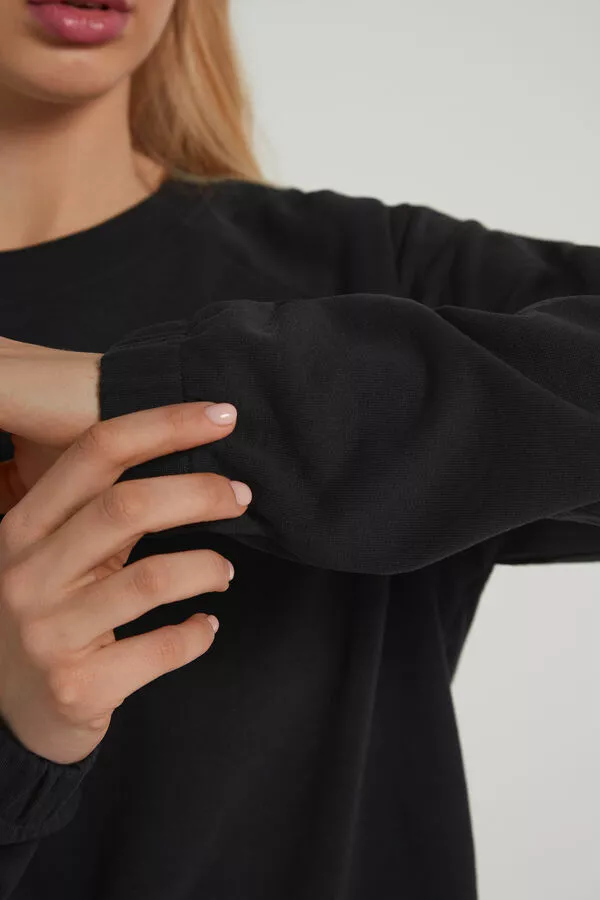 Tezenis Cropped Long-Sleeve Sweatshirt With Drawstring 4 Tezenis Cropped Long-Sleeve Sweatshirt With Drawstring - Image 4