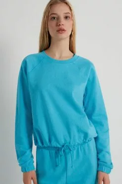 Tezenis Cropped Long-Sleeve Sweatshirt With Drawstring