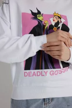 Tezenis Disney Villains Long Sleeve Crewneck Sweatshirt -Outlet Tops Store 1WL1573349V DT1W