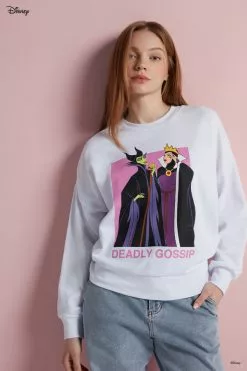 Tezenis Disney Villains Long Sleeve Crewneck Sweatshirt -Outlet Tops Store 1WL1573349V M