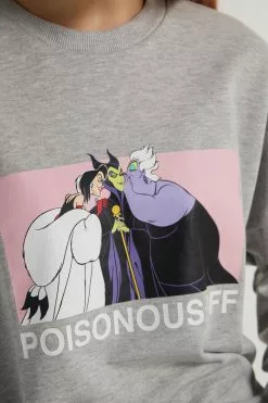 Tezenis Disney Villains Long Sleeve Crewneck Sweatshirt -Outlet Tops Store 1WL1573363V DT1W