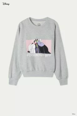 Tezenis Disney Villains Long Sleeve Crewneck Sweatshirt -Outlet Tops Store 1WL1573363V F