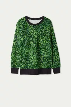 Tezenis Long-Sleeve Printed Cotton Sweatshirt -Outlet Tops Store 1WL928CT304V F