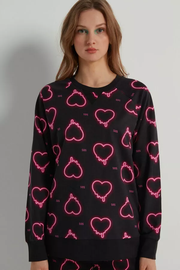 Tezenis Long-Sleeve Printed Cotton Sweatshirt 1 Tezenis Long-Sleeve Printed Cotton Sweatshirt