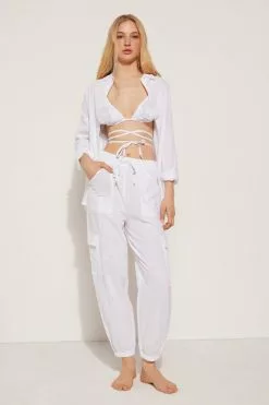 Tezenis Cotton Canvas Cargo Pants -Outlet Tops Store 1WP1134001 M