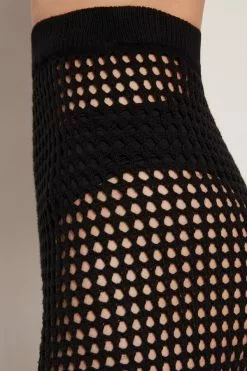 Tezenis Full Length Palazzo Pants In Mesh Crochet -Outlet Tops Store 1WP1135019 DT1W