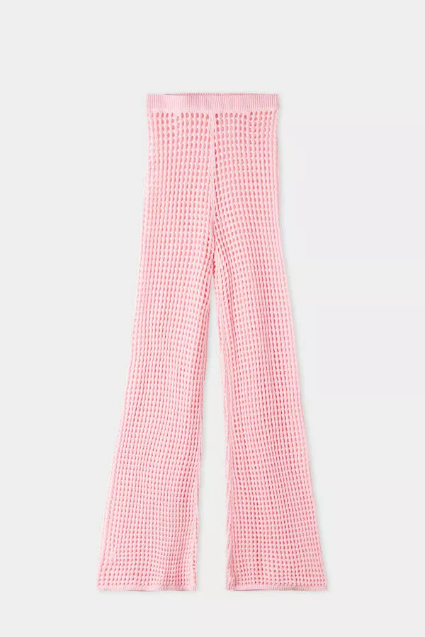 Tezenis Full Length Palazzo Pants In Mesh Crochet 5 Tezenis Full Length Palazzo Pants In Mesh Crochet - Image 5