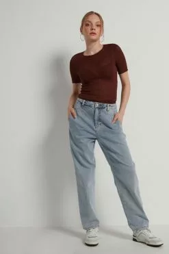 Tezenis High-Waist Denim Joggers With 4 Pockets -Outlet Tops Store 1WP1143330V M