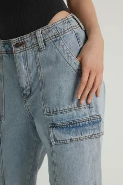 Tezenis Denim Cargo Pants -Outlet Tops Store 1WP1144337V DT1W