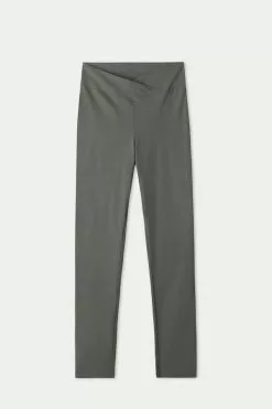 Tezenis Crossover Waist Cloth Leggings -Outlet Tops Store 1WP1146068V F