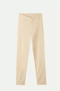 Tezenis Crossover Waist Cloth Leggings -Outlet Tops Store 1WP1146320V F