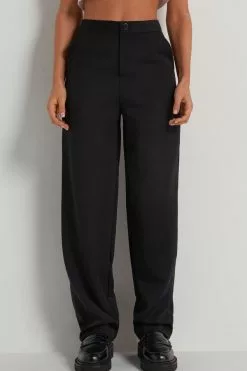 Tezenis Straight Cloth Pants With Pockets