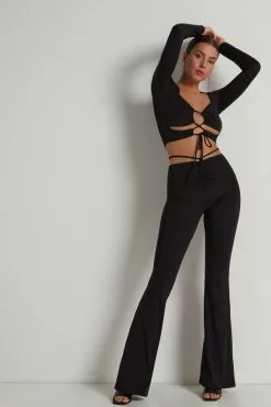 Tezenis Printed Yoga Dance Pants With Ties -Outlet Tops Store 1WP1154019 M