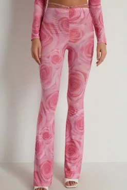 Tezenis Printed Yoga Dance Pants With Ties