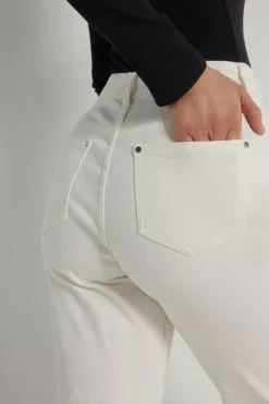 Tezenis High Waist Straight Leg Denim Pants With Pockets -Outlet Tops Store 1WP1249327V DT1W