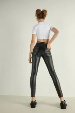 Tezenis Coated-Effect Thermal Pants With Five Pockets -Outlet Tops Store 1WP1350019 M