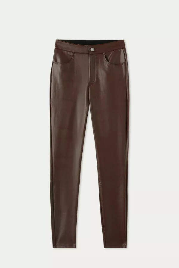 Tezenis Coated-Effect Thermal Pants With Five Pockets 5 Tezenis Coated-Effect Thermal Pants With Five Pockets - Image 5