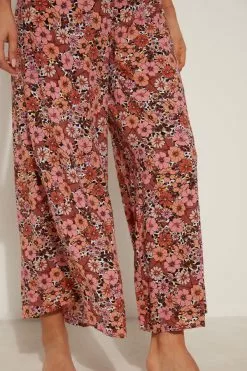 Tezenis Smocked Canvas Hakama Pants -Outlet Tops Store 1WP991581V DT1W