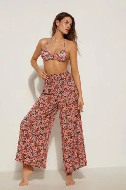 Tezenis Smocked Canvas Hakama Pants -Outlet Tops Store 1WP991581V M