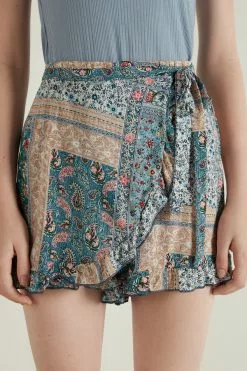 Tezenis Plain Weave Skort With Ruching