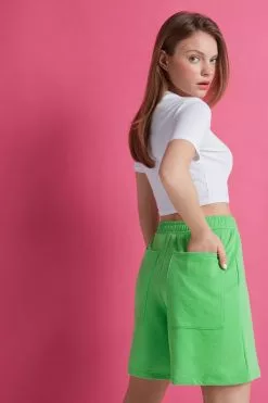 Tezenis Fleece Bermuda Shorts With Pockets -Outlet Tops Store 1WS1278629V M