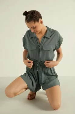 Tezenis Gathered High Rise Cloth Shorts 7 Tezenis Gathered High Rise Cloth Shorts -Outlet Tops Store 1WS1342534U M