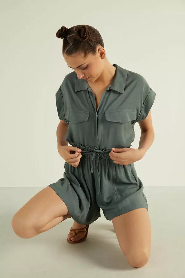 Tezenis Gathered High Rise Cloth Shorts 3 Tezenis Gathered High Rise Cloth Shorts - Image 3