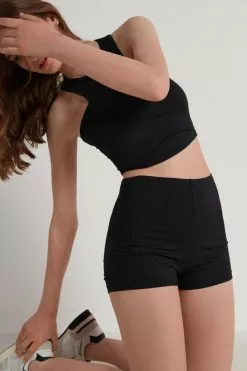 Tezenis Ribbed Microfiber Boyshorts 7 Tezenis Ribbed Microfiber Boyshorts -Outlet Tops Store 1WS1375019 M