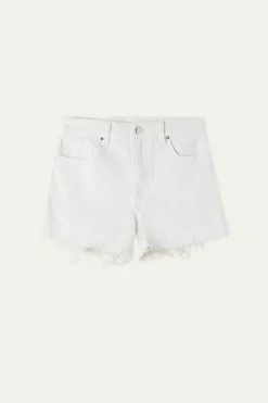 Tezenis High Rise Frayed Denim Shorts -Outlet Tops Store 1WS1469001 F