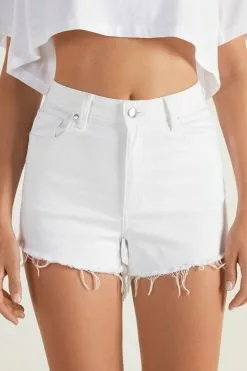 Tezenis High Rise Frayed Denim Shorts