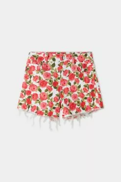 Tezenis High Rise Frayed Denim Shorts -Outlet Tops Store 1WS1469598V F